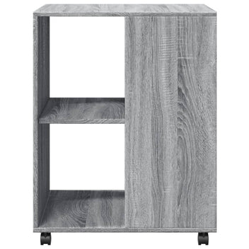 Sidobord med hjul, grått Sonoma 55x60x78 cm teknisk trä