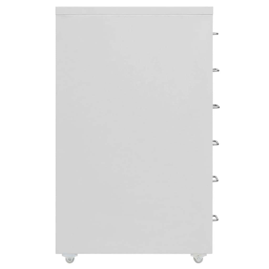 Arkistokaappi siirrettävä harmaa 28x41x69 cm metalli