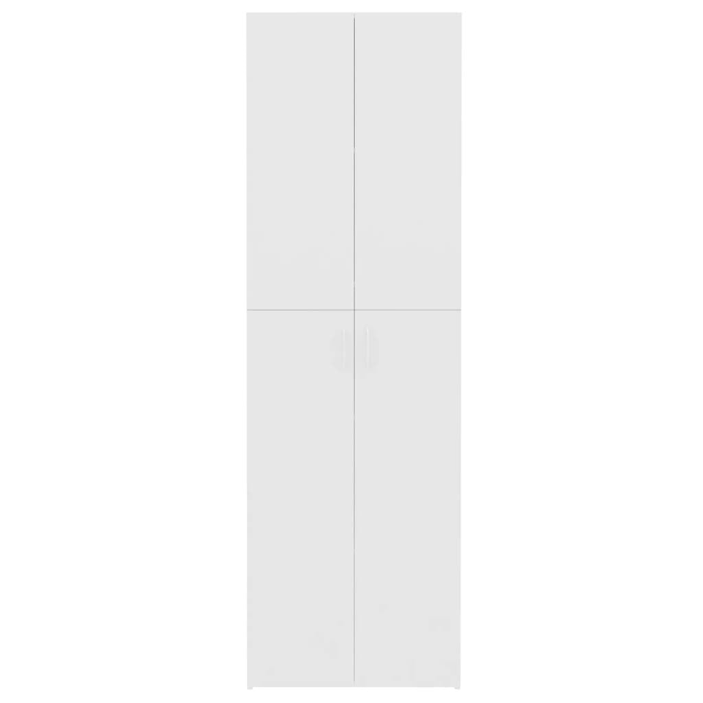 Toimistokaappi valkoinen 60x32x190 cm tekninen puu