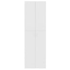 Toimistokaappi valkoinen 60x32x190 cm tekninen puu