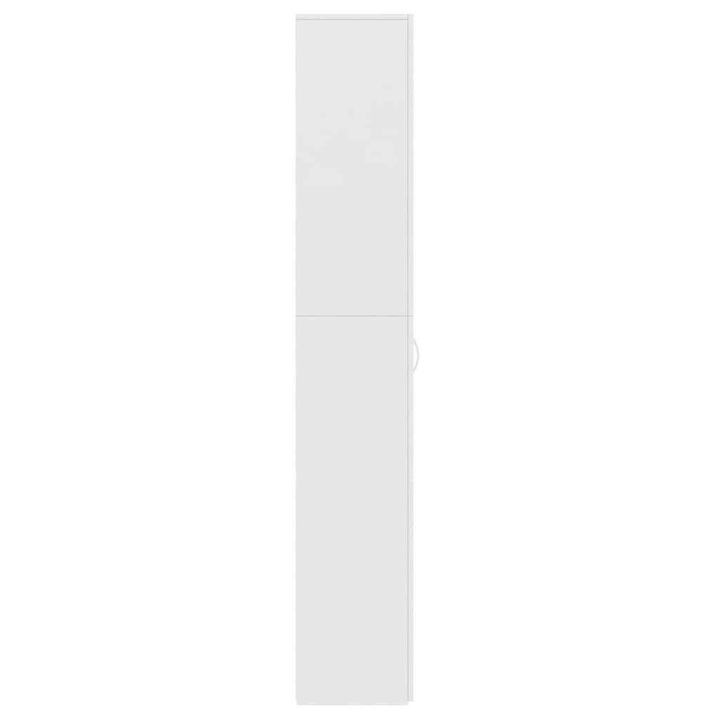 Toimistokaappi valkoinen 60x32x190 cm tekninen puu