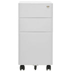 Arkistokaappi siirrettävä vaaleanharmaa 30x45x59 cm teräs