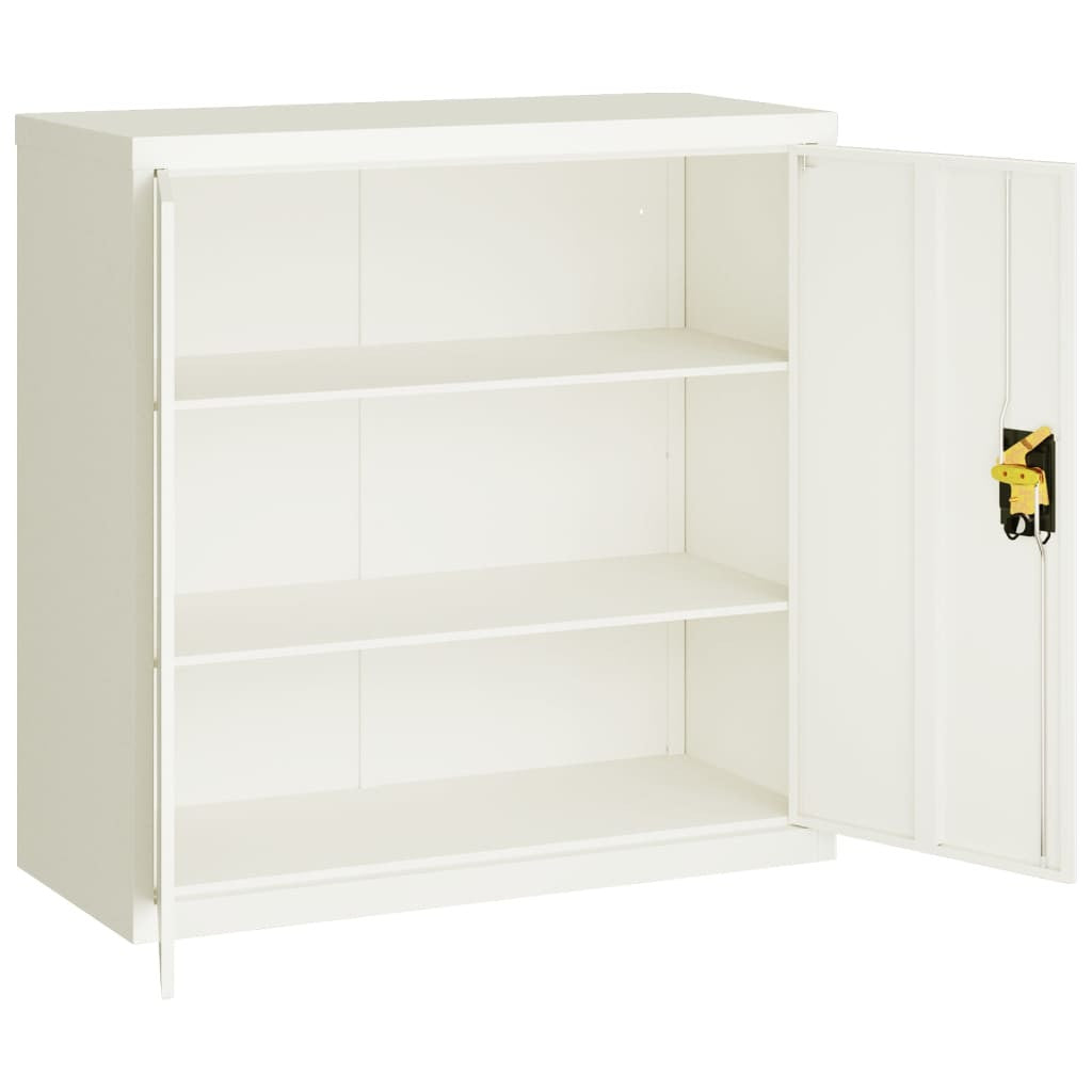 Vit arkivskåp 90x40x90 cm stål