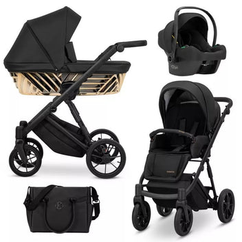 Kunert Ivento Glam 3-i-1 kombinationsbarnvagn med Cosmo säkerhetsstol, flera olika färger