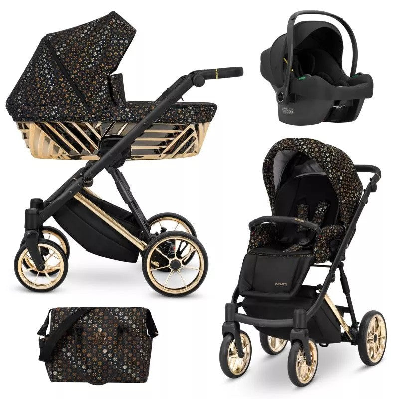 Kunert Ivento Glam 3-i-1 kombinationsbarnvagn med Cosmo säkerhetsstol, flera olika färger