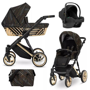 Kunert Ivento Glam 3-i-1 kombinationsbarnvagn med Cosmo säkerhetsstol, flera olika färger