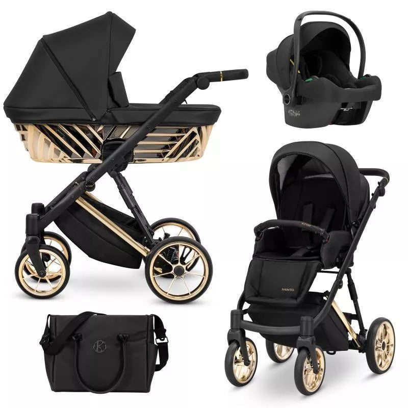 Kunert Ivento Glam 3-i-1 kombinationsbarnvagn med Cosmo säkerhetsstol, flera olika färger