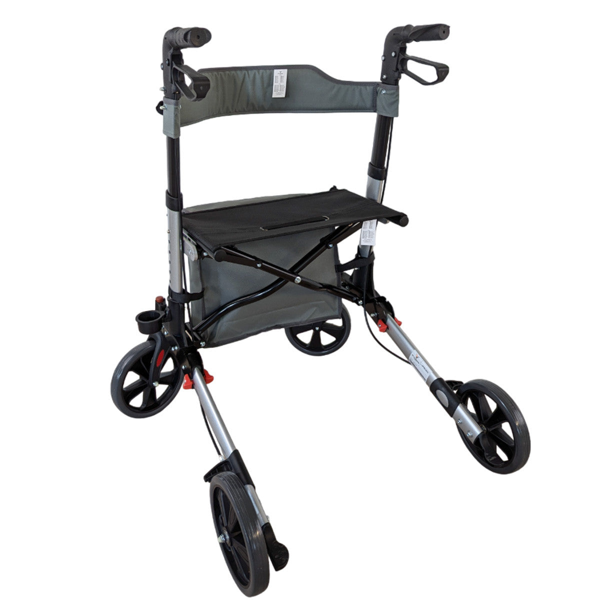 Aune Rollator för inomhus- och utomhusbruk, lätt, röd