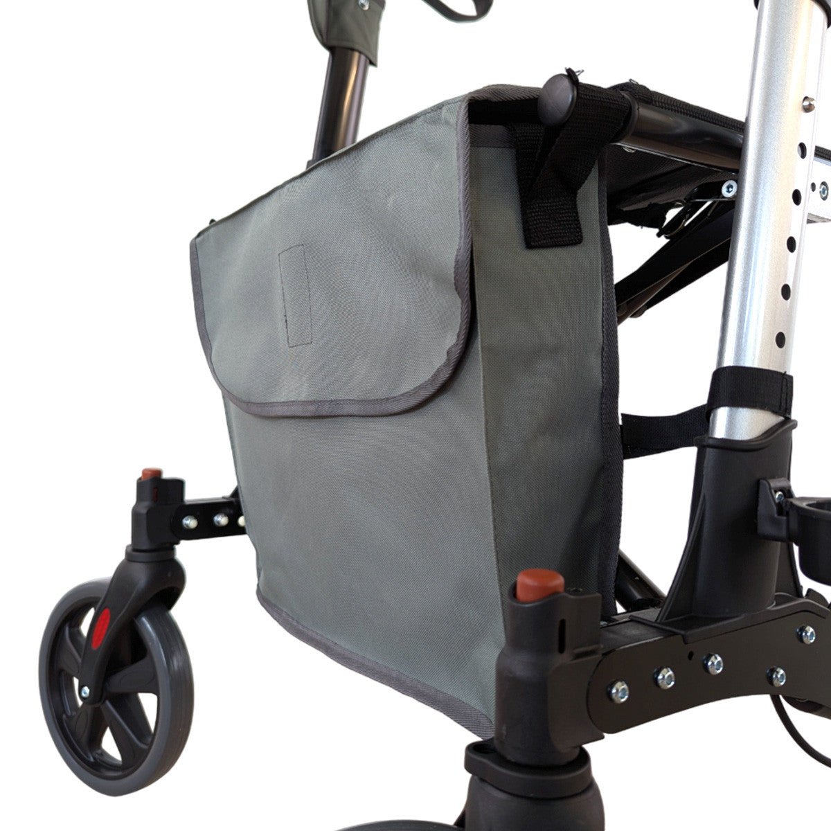 Aune Rollator för inomhus- och utomhusbruk, lätt, röd