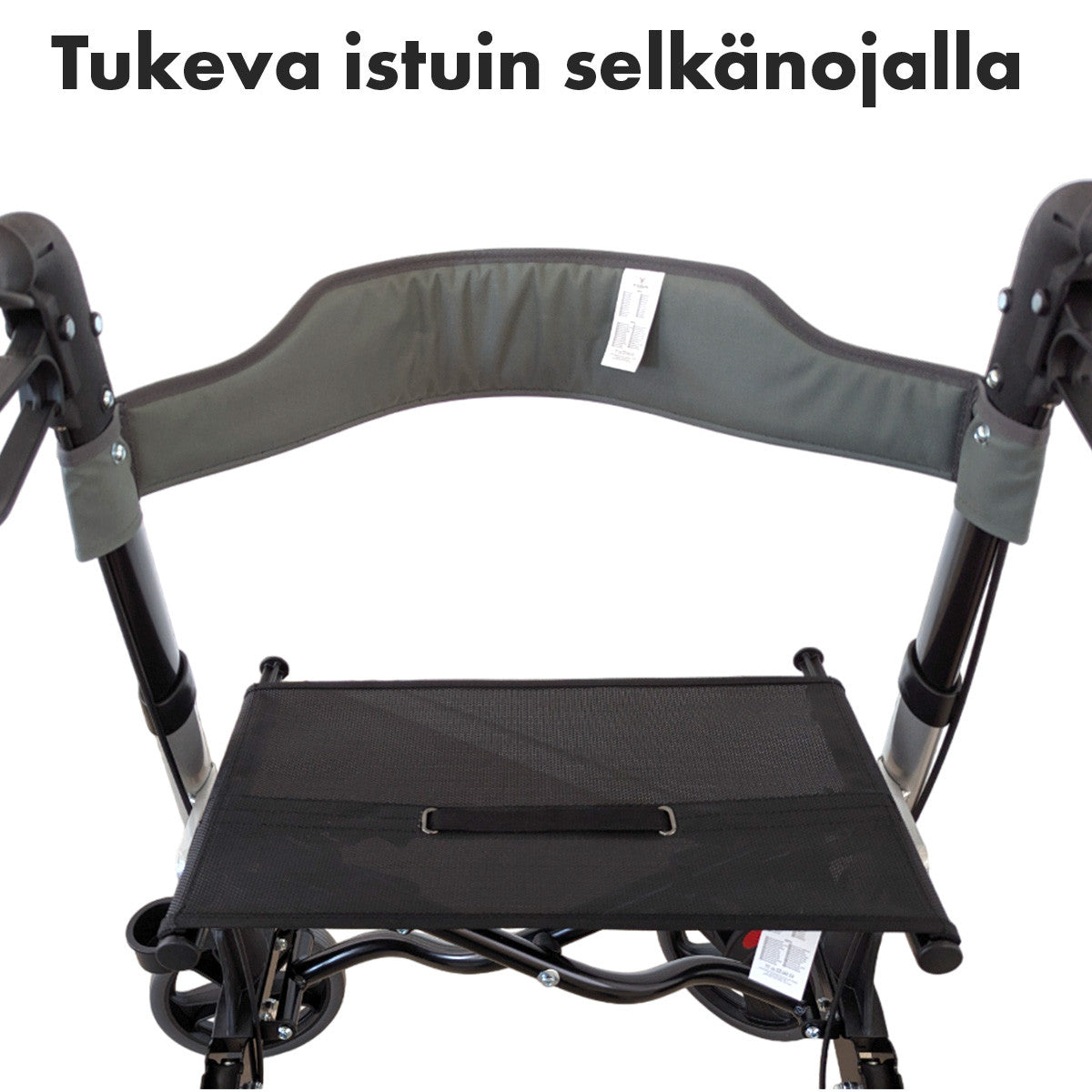 Aune Rollator för inomhus- och utomhusbruk, lätt, röd