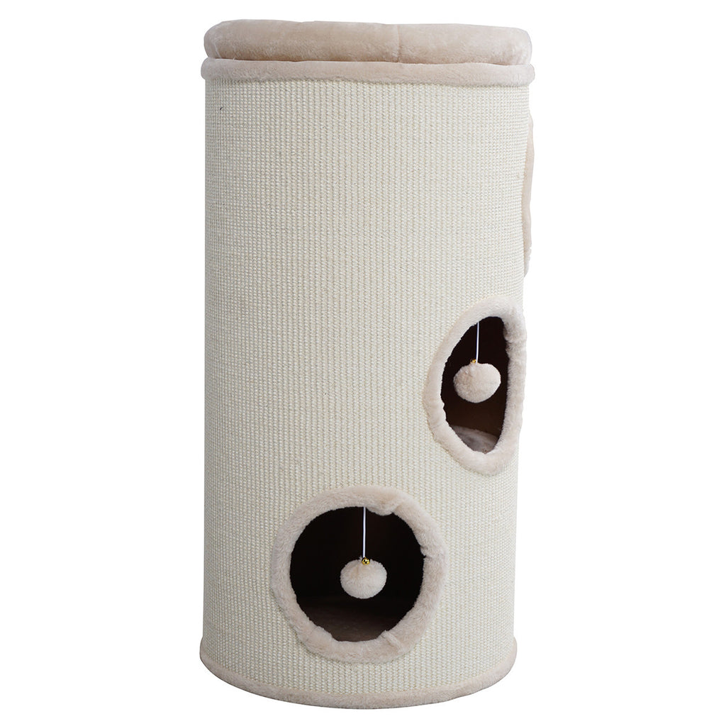 POHJOLAN LEMMIKKITARVIKE XL 97x45cm Kissan kiipeily-/raapimispuu Tynnyri, beige