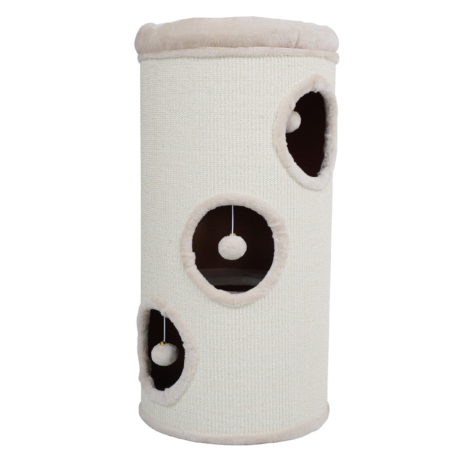 Kattklösbräda, tunna, 97 cm – Ø 45 cm, färdigmonterad, beige