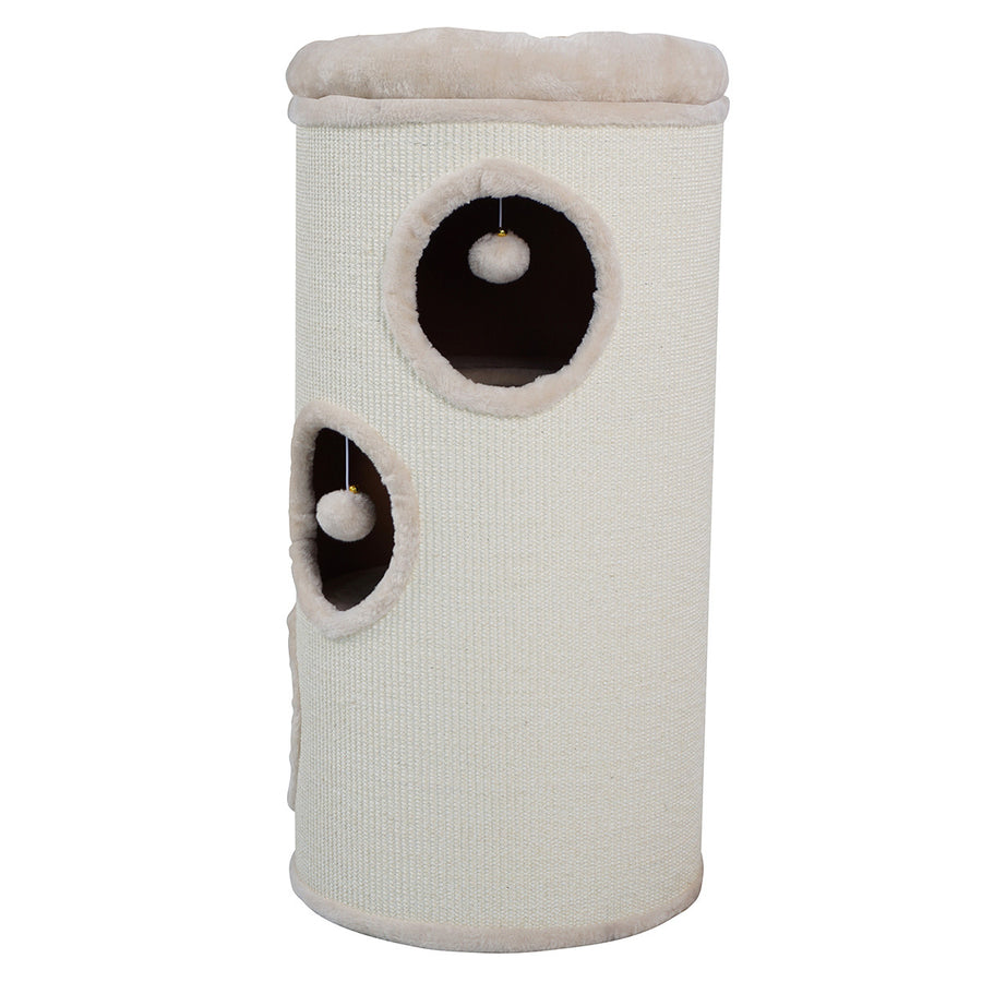 Kattklösbräda, tunna, 97 cm – Ø 45 cm, färdigmonterad, beige