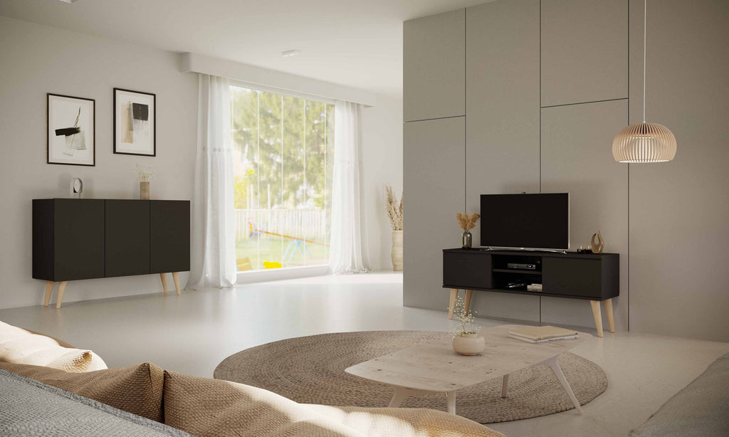 Kocot Toronto TV-taso 120cm, musta