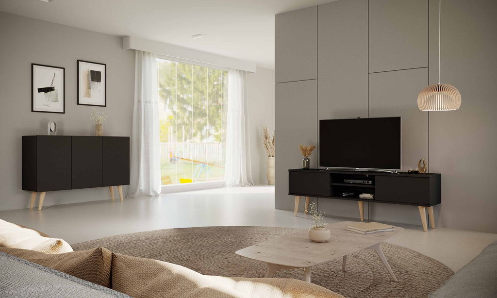 Kocot Toronto TV-taso 160cm, musta