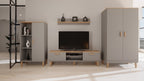 Kocot Denver TV-taso 160cm, harmaa/beige