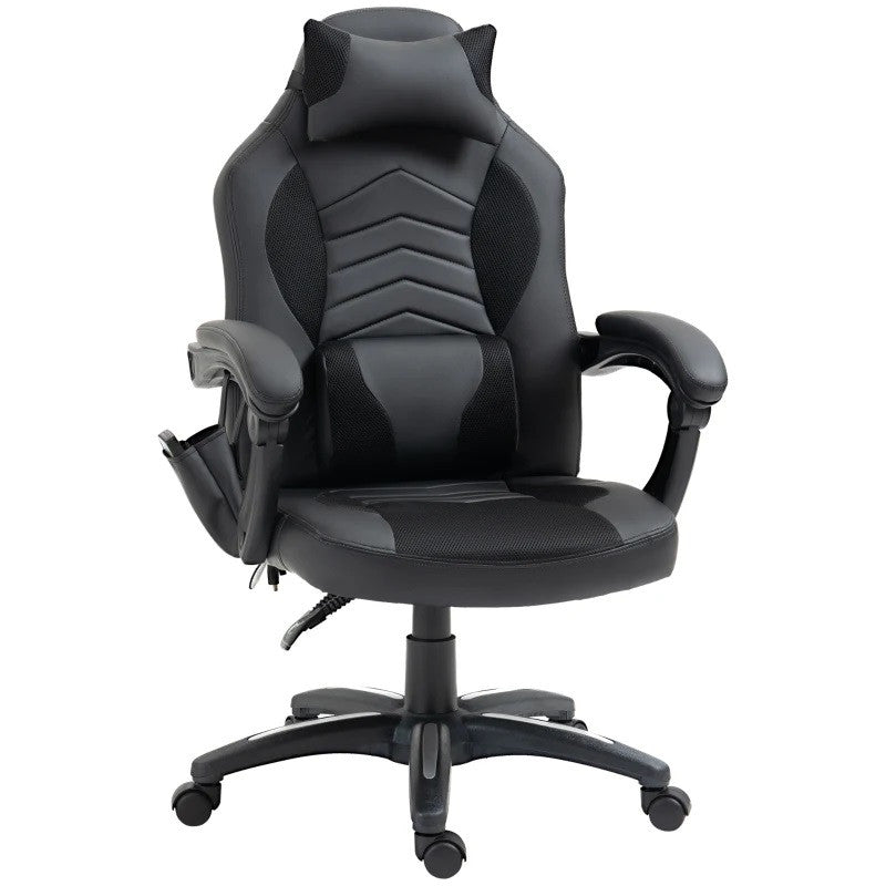 Hierova tietokonetuoli / pelituoli, 68 x 69 x 108-117cm, Musta