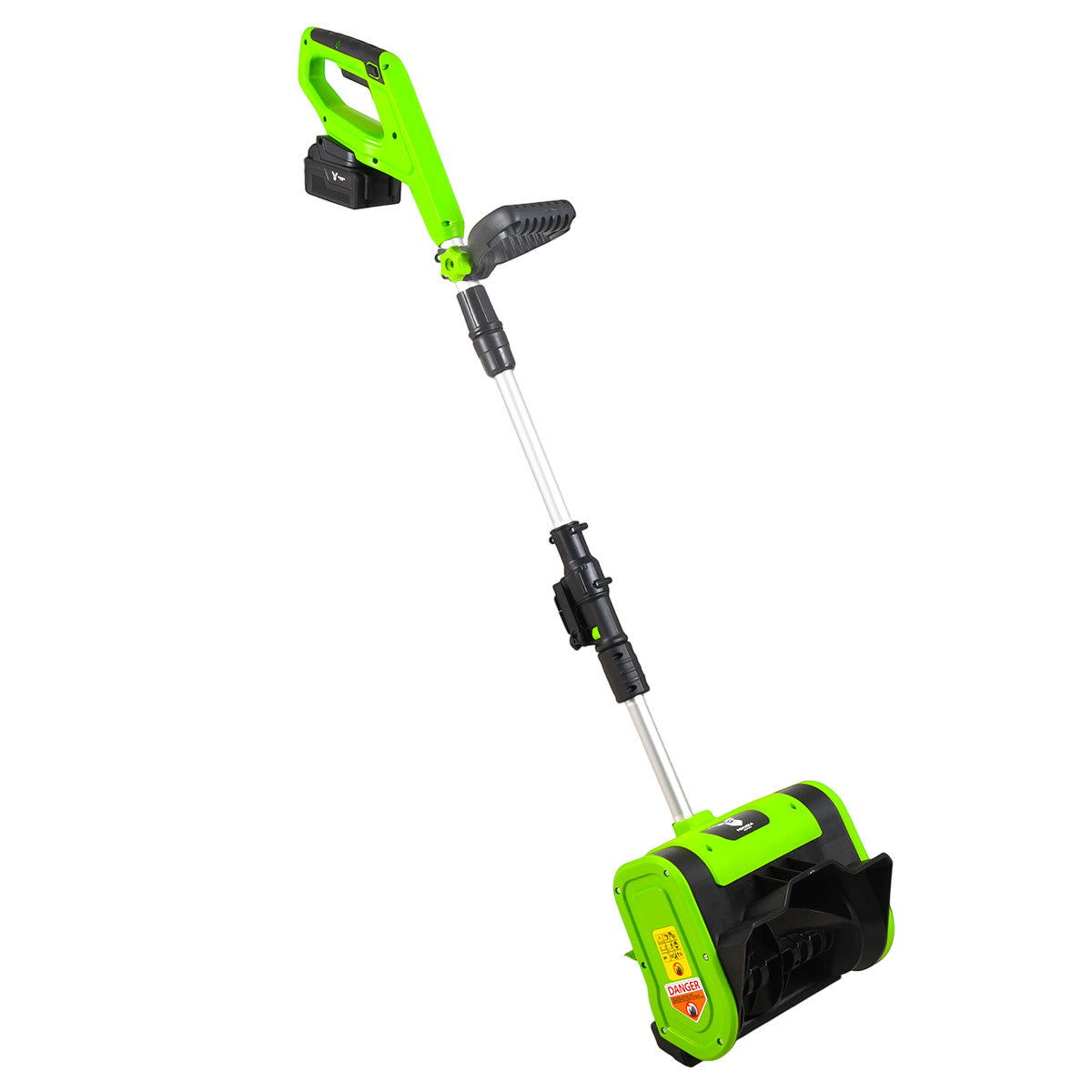 Batteridriven snöskopa 10" 20V Li-ion – arbetsbredd 25,4 cm, batteri och laddare ingår
