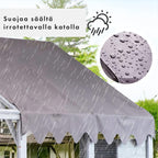 OUTLET! POHJOLA LEMMIKKITARVIKE Kissatalo 280 x 187 x 187 cm, Kuusipuuta, Harmaa - B-laatu, lue tuotekuvaus!