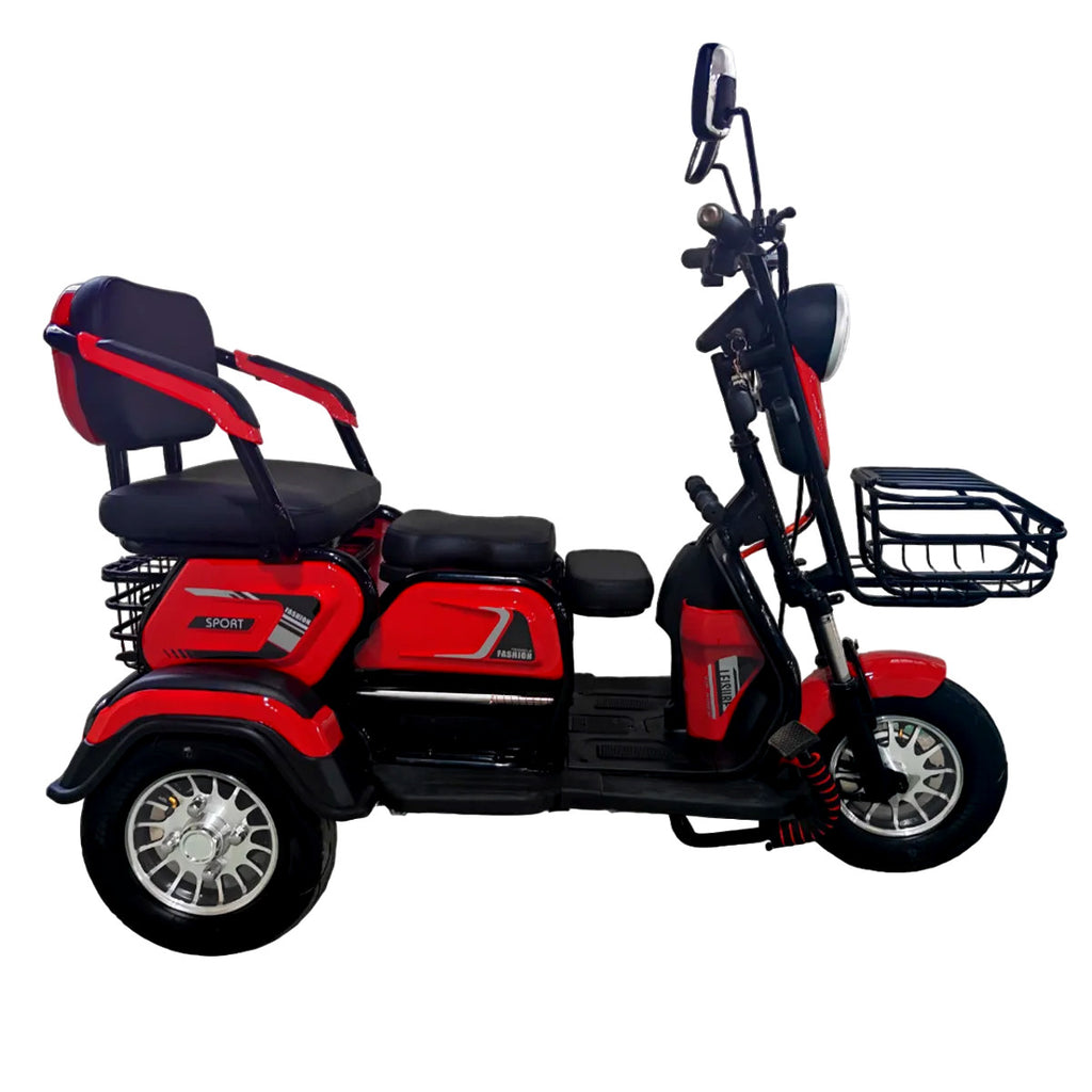 POHJOLA MOTORS Senioriskootteri 1000W etukorilla, 25km/h, 48V20AH, Punainen