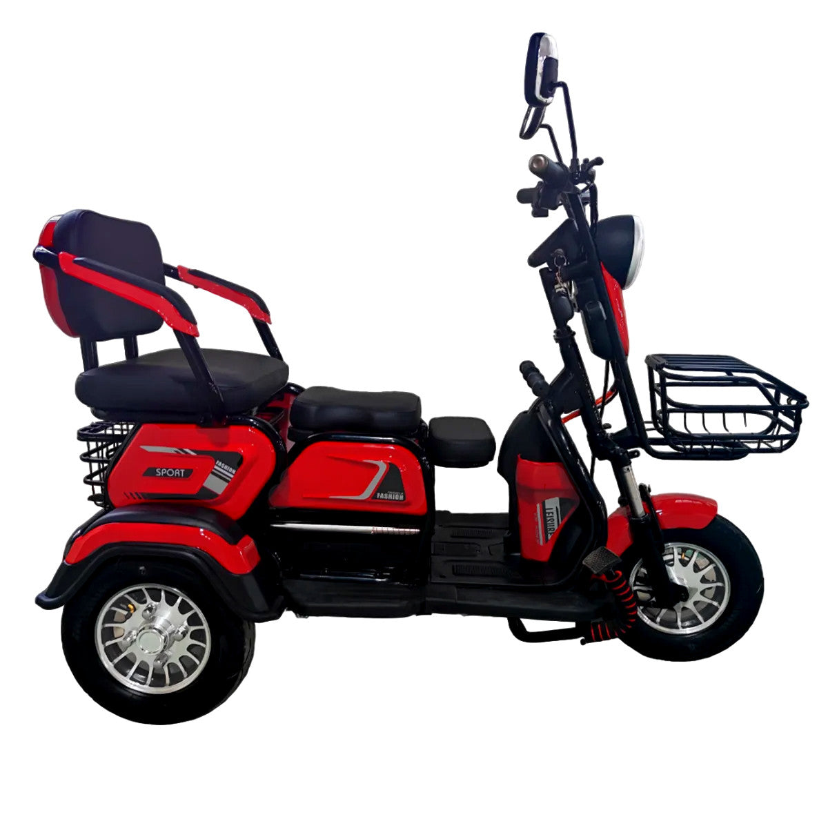 POHJOLA MOTORS Senioriskootteri 1000W etukorilla, 25km/h, 48V20AH, Punainen