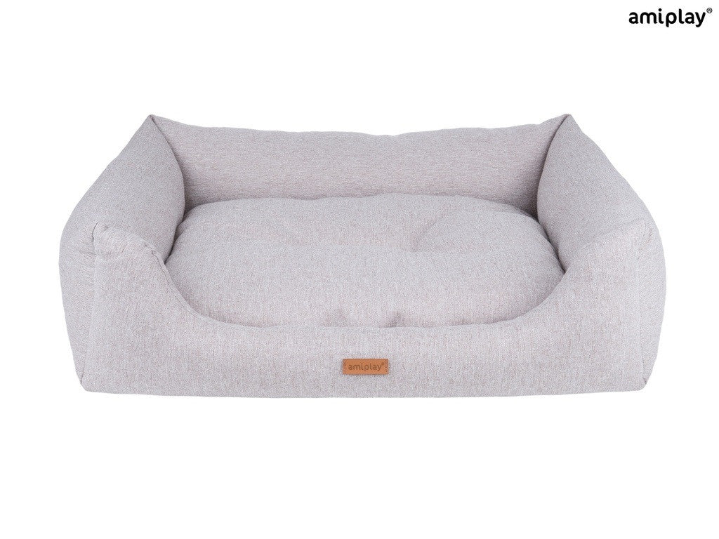 Amiplay Montana hundbäddsoffa L 78x64x19cm ljusgrå