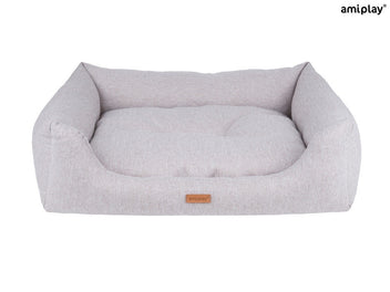 Amiplay Montana hundbäddsoffa L 78x64x19cm ljusgrå