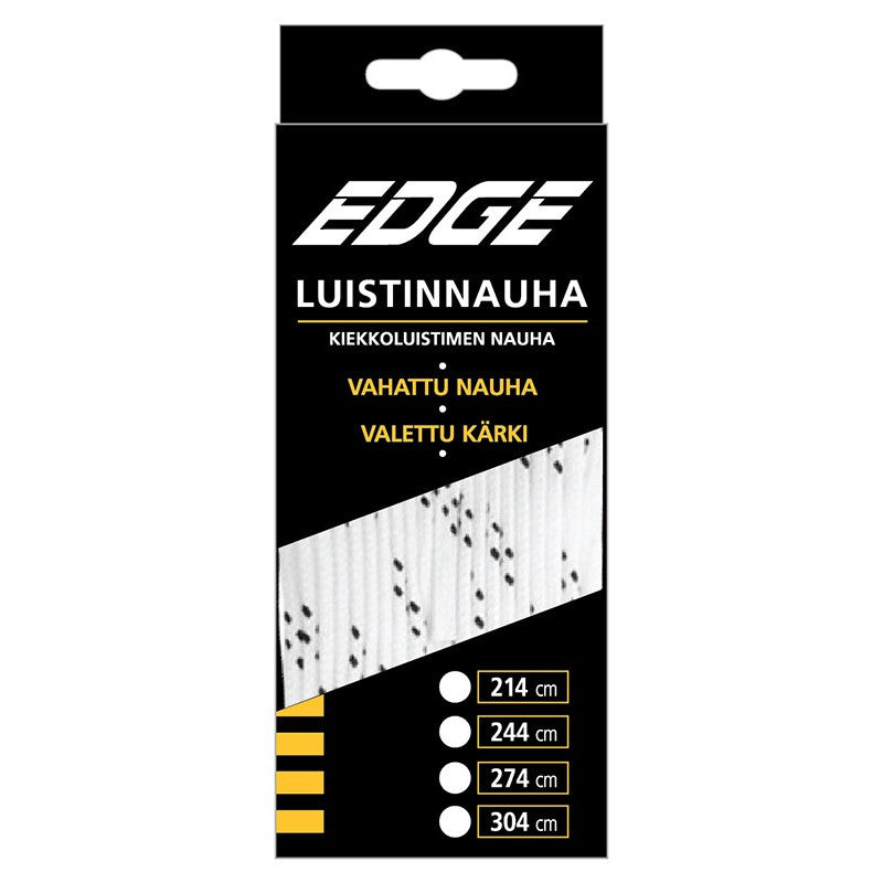 Skridskosnöre Edge Pro Wax, vitt – 304 cm