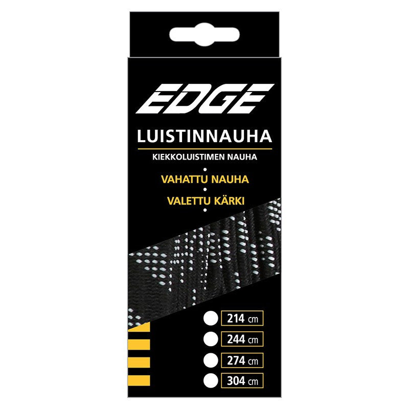 Skridskosnöre Edge Pro Wax, svart – 274 cm