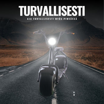 Elscooter 1000 W 25 km/h – 60V 12Ah, upp till 40 km, svart