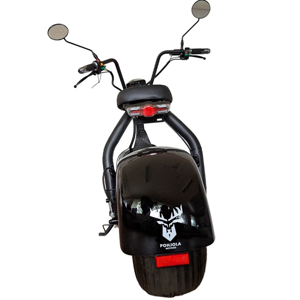 POHJOLA MOTORS Halpa Sähköskootteri 1000W 2.0 Premium, 25 km/h, Musta