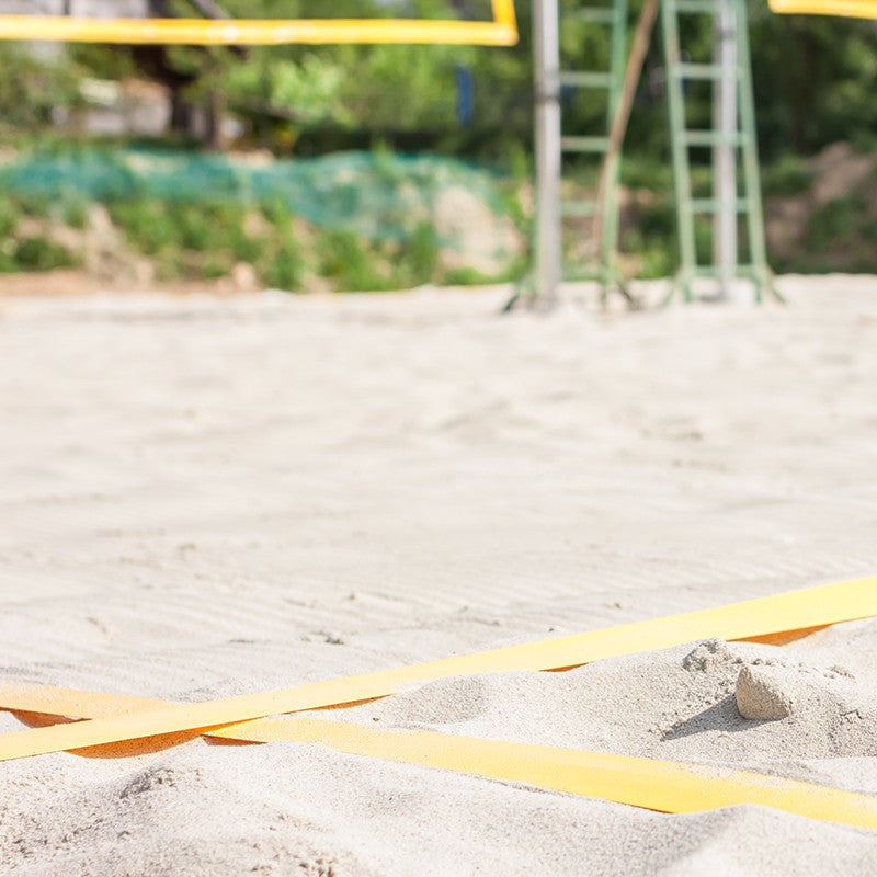 Beachvolley-gränslinor, gula