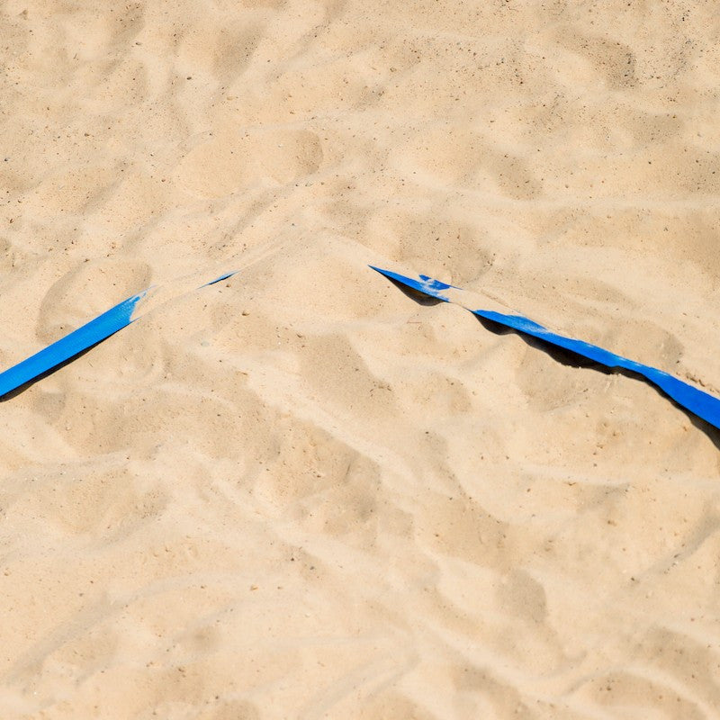 Beachvolley-gränslinor, blå