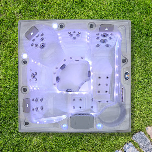 Pohjola Spa LUXUS Ulkoporeallas 215x215 cm, 55 suutinta, LED-valot, WIFI