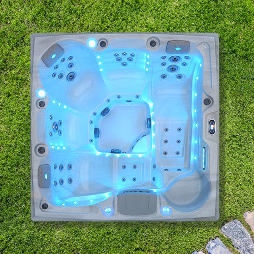 Pohjola Spa LUXUS Ulkoporeallas 215x215 cm, 55 suutinta, LED-valot, WIFI