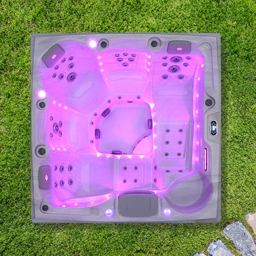 Pohjola Spa LUXUS Ulkoporeallas 215x215 cm, 55 suutinta, LED-valot, WIFI