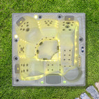 Pohjola Spa LUXUS Ulkoporeallas 215x215 cm, 55 suutinta, LED-valot, WIFI