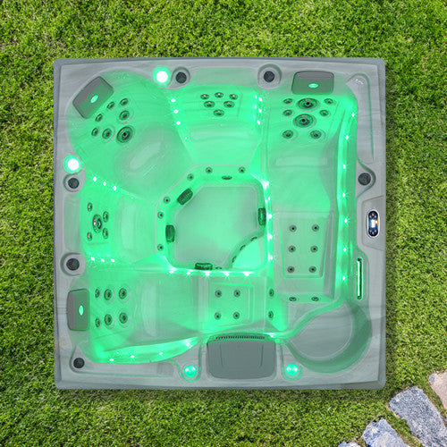 Pohjola Spa LUXUS Ulkoporeallas 215x215 cm, 55 suutinta, LED-valot, WIFI