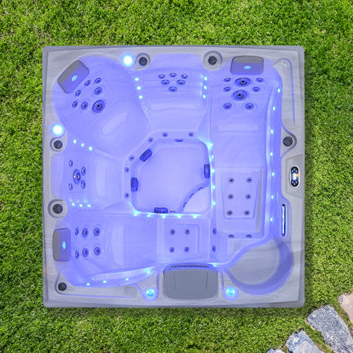 Pohjola Spa LUXUS Ulkoporeallas 215x215 cm, 55 suutinta, LED-valot, WIFI