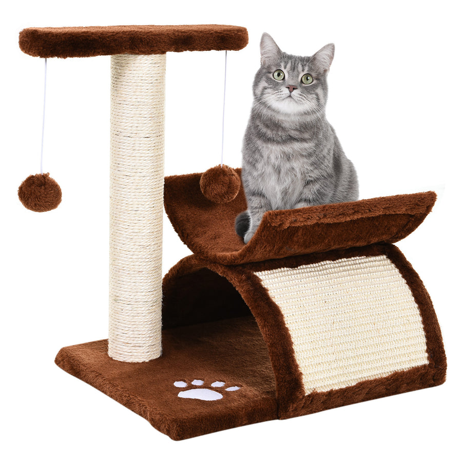 Kattklätter-/klös-träd 40 x 30 x 43 cm, brun