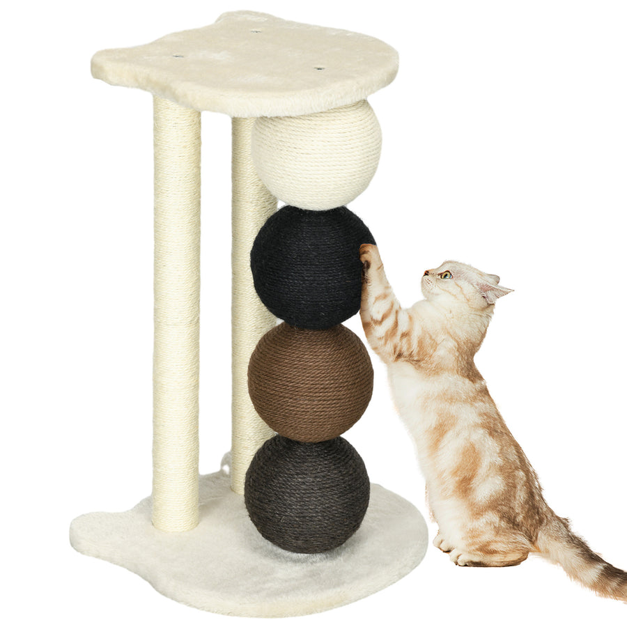 Kattklätter-/klössträd 64 cm, beige