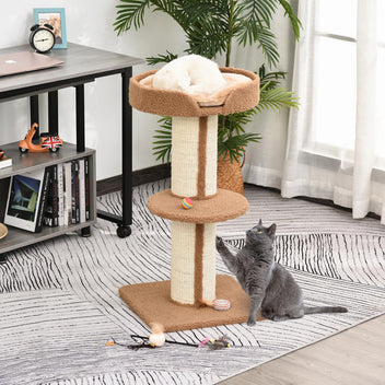 Kattklätter-/klössträd 91 cm, brun/beige