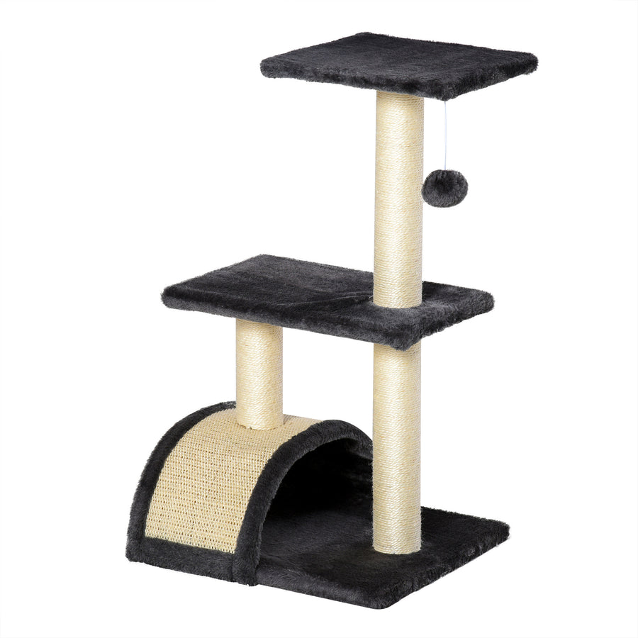 PawHut Kattklätter-/klösstång 72 cm, grå/beige