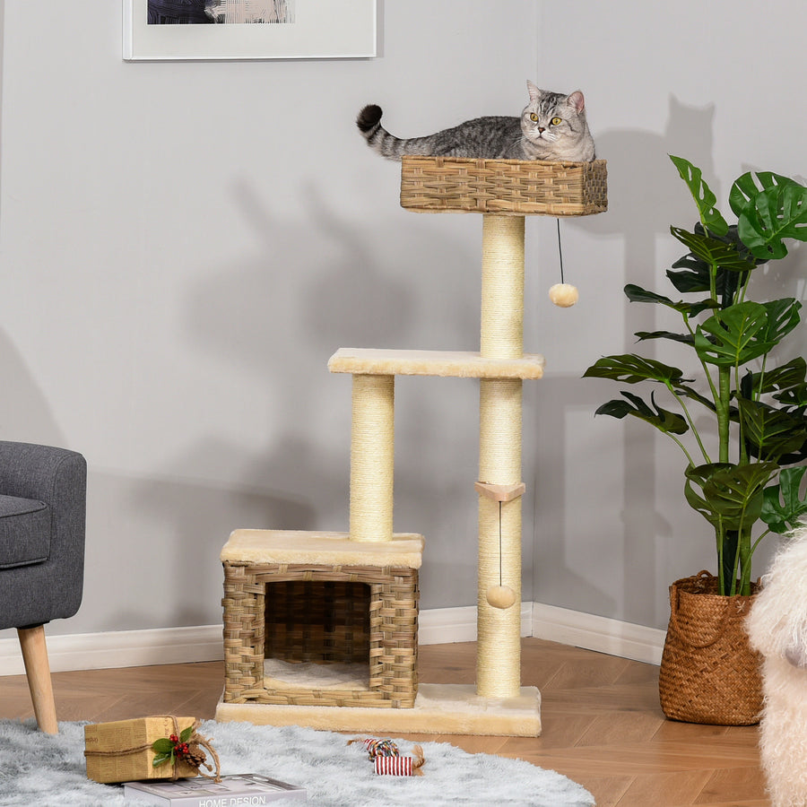 Kattklätter-/klösstång 109 cm, beige