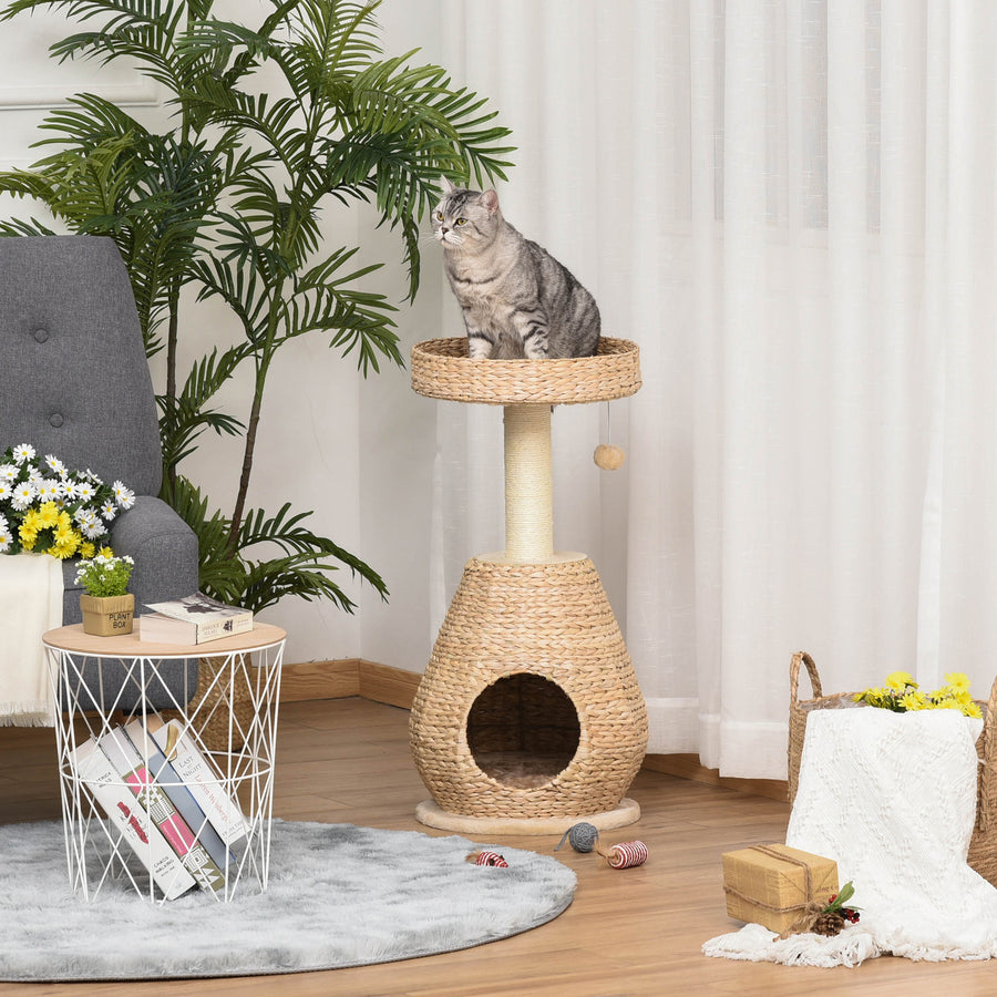 Kattklätter-/klös-träd 83 cm, beige