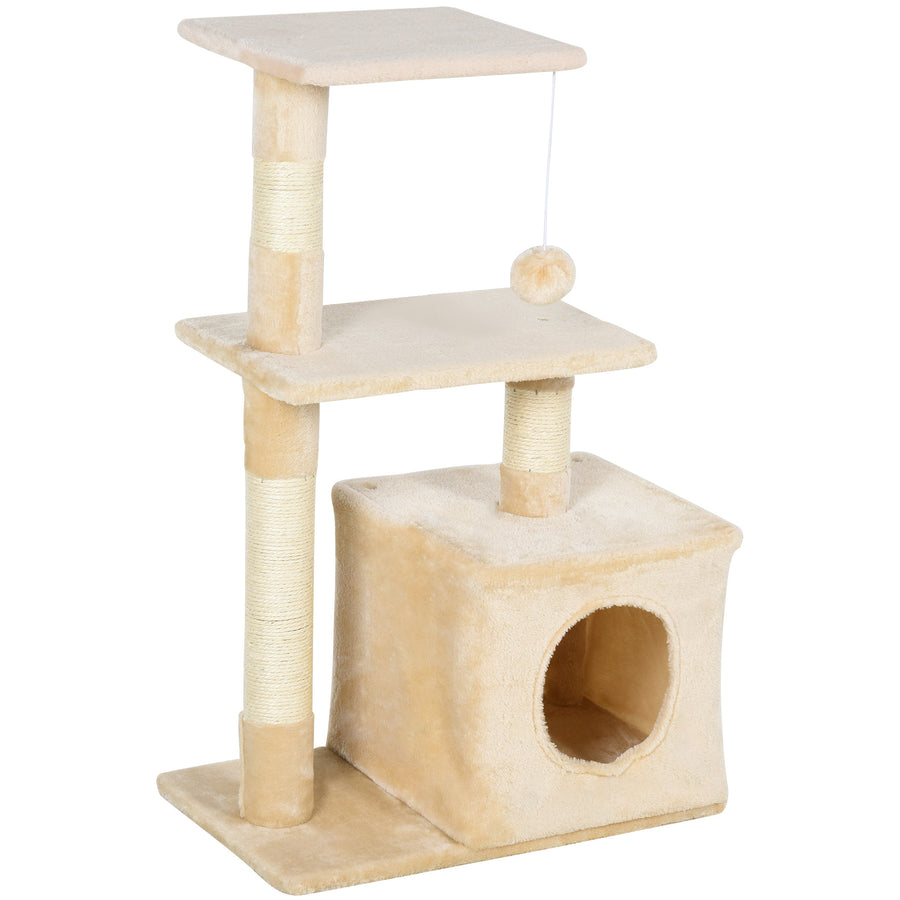 Kissan kiipeily-/raapimispuu 82cm, Beige