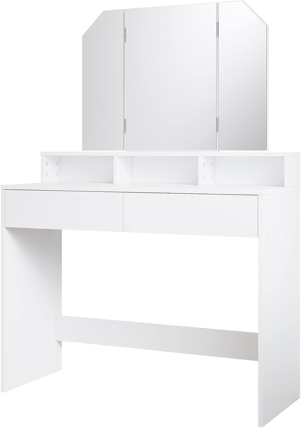 Pohjola Indoor Meikkipöytä Peilillä & jakkaralla AINO, 100 x 40 x 139 cm, Valkoinen