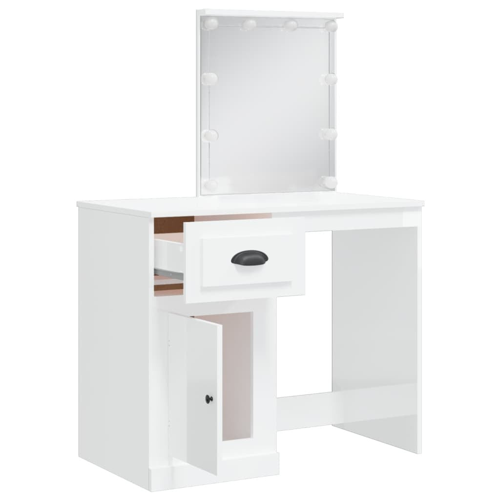 Spegeltavla med LED-belysning, 3 olika färger, 90x42x132,5 cm