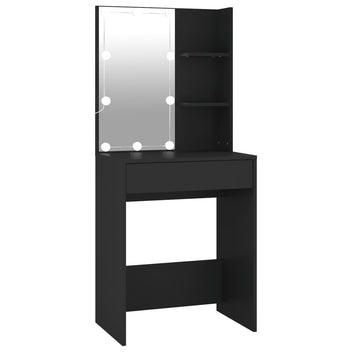 OUTLET! Peilipöytä LED-valoilla musta 60x40x140 cm - LUE TUOTEKUVAUS