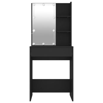 OUTLET! Peilipöytä LED-valoilla musta 60x40x140 cm - LUE TUOTEKUVAUS